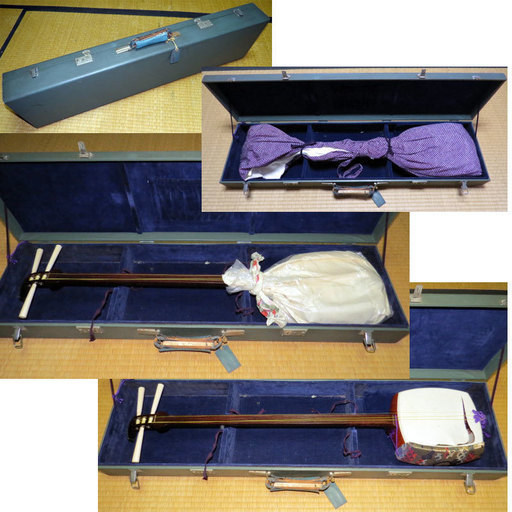 三味線　中古 ⑤　長唄用　ケース付き