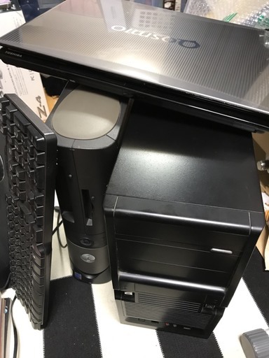 デスクトップPC2台・ノートPC1台（HDD無）