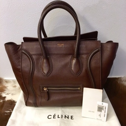 引き取りのみ 正規美品 セリーヌ CÉLINE ラゲージ ミニショッパー