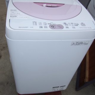 シャープ 4．5kg全自動洗濯機  ピンク系　ES-45E8