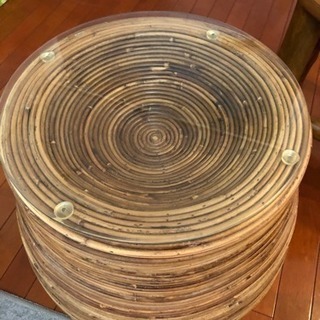 ハワイアンテーブル-【おすすめ品】 年代物 手焙火鉢 欅材 銅板 参考 