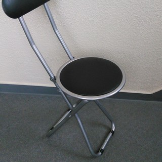 便利な折り畳み式　椅子　ハイチェア　デスクチェア　黒