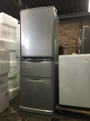 三菱 335L 3ドア冷凍冷蔵庫 MR-C34S-S 11年製 自動製氷