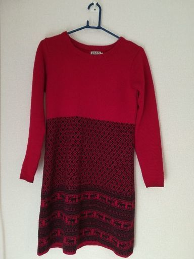 美品 あったか赤ニットワンピース Chico 山手のワンピースの中古 古着あげます 譲ります ジモティーで不用品の処分