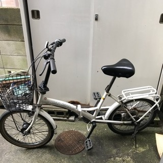 折り畳み自転車 白