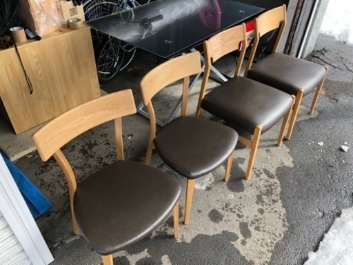 【商談中】ホクレンホームセンター購入 ダイニングチェア ４脚セット