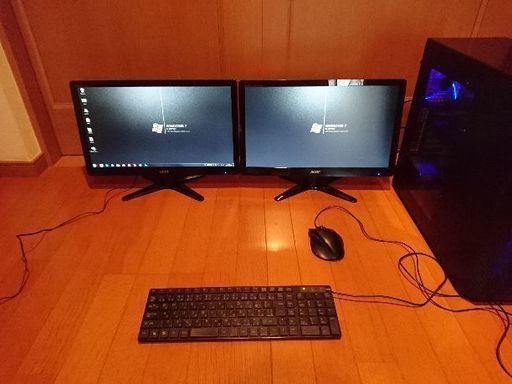 PC core i7 ゲーミング デュアルディスプレイ