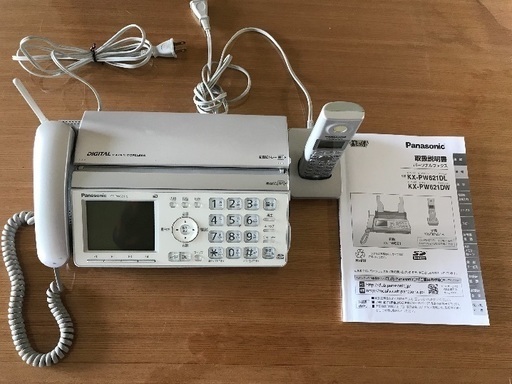 ファックス付き電話機(子機、説明書付き)