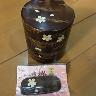 【新品】樺細工 茶筒150g 桜