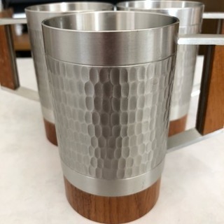 ピールカップ 真鍮木製（３個あり）