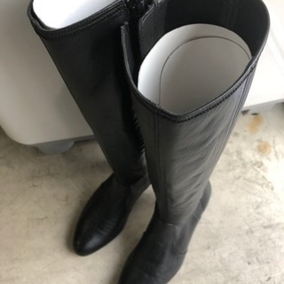 女性 長靴 ほぼ新品 本革