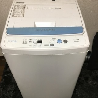 無料 6.0kg 洗濯機 SANYO 2009年製