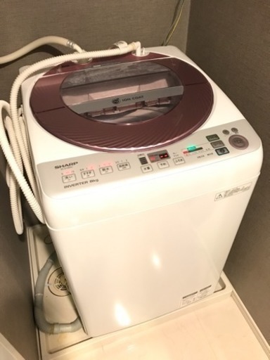 【取引完了】8.0kg SHARP ION COAT 2013年 洗濯機 シャープ 板橋区