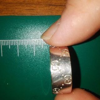 グッチリングホワイトゴールト美品刻印追加