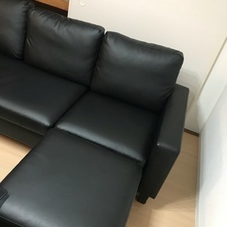 3人掛けソファ（黒）値段交渉可！！