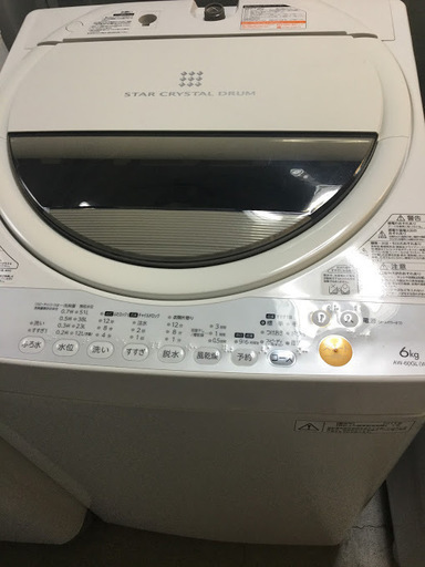 【送料無料・設置無料サービス有り】洗濯機 TOSHIBA AW-60GL(W) 中古