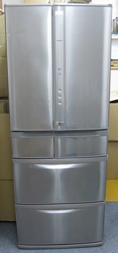 日立 6ドア ノンフロン冷凍冷蔵庫 543L R-SF54YM 真空チルド 2009年製