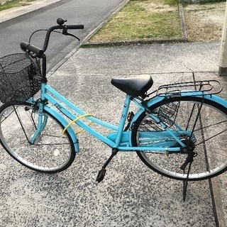 自転車26インチ ブルー
