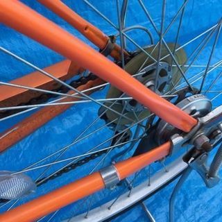 ★ 点検済 ★ シティサイクル SCALARE STYLE ◆ 自転車 6段ギア オレンジ 27インチ