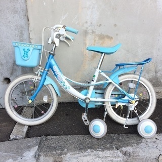 札幌 子供用自転車16インチ 水色 女の子向け 