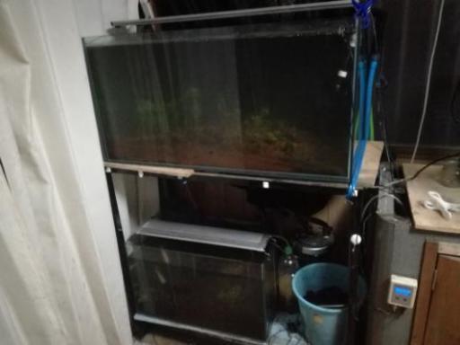 【配達可能】オールガラス90cm水槽 水槽台セット