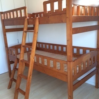 木製すのこ二段ベッド