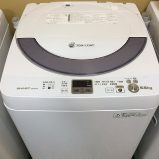 送料無料・設置無料サービス有り】洗濯機 SHARP ES-GE55N-S 中古 