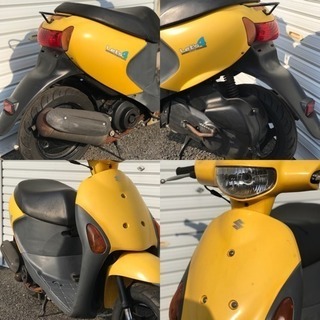 バイク 即日納車可能！格安！ スズキ レッツ4 イエロー  原付 スクーター 50cc バイク 通勤 通学 お急ぎの方 乗換