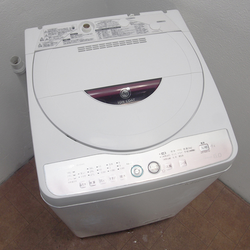 SHARP Agイオン おすすめ省水量タイプ 洗濯機 6.0kg CS61