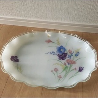 (値下げしました)昭和 レトロ ガラス 平皿