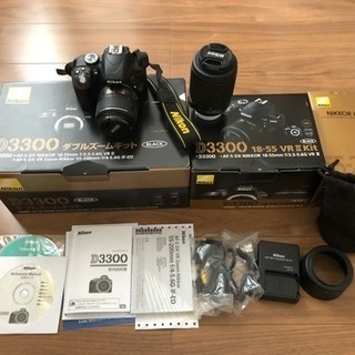 正規品格安】 Nikon D3300 ダブルズームキット (接写リング込) 1lcZI