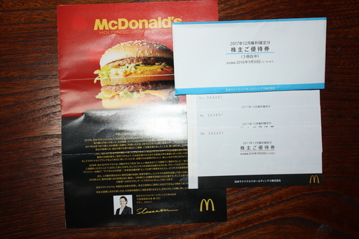 マクドナルド株主優待券13冊 マクドナルド株主優待券13冊