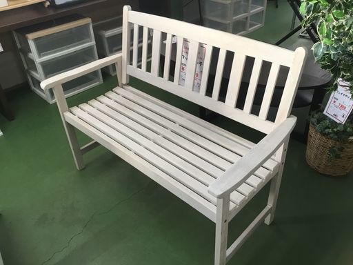 美品 木製 ベンチ 椅子 白ベンチ ウッド カントリー ホワイト 秀明グループ 東所沢の椅子 その他 の中古あげます 譲ります ジモティーで不用品の処分