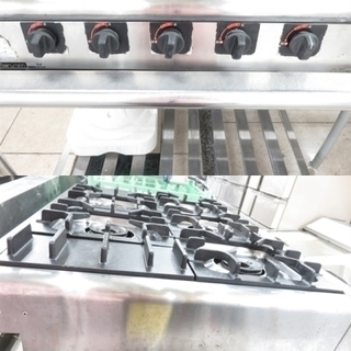 【引取限定】【小倉南区葛原東】マルゼン M-825C 都市ガス用 ガスコンロ 5口 業務用 卓上 中古 現状品 