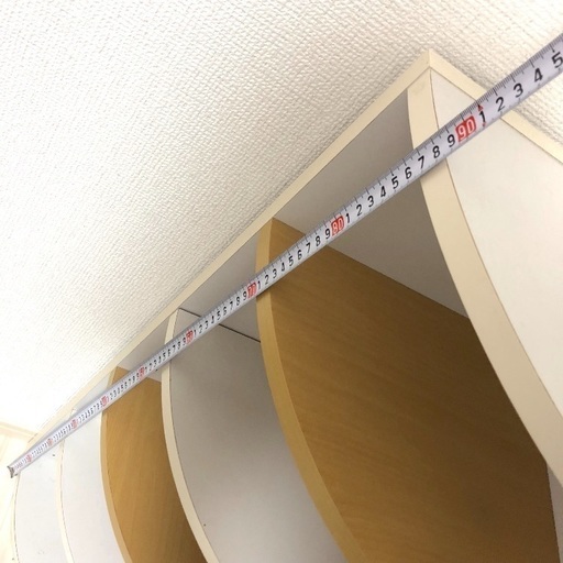【急募】ニトリ コーナー棚（白・木目） (khitsuji) 杉並の収納家具の中古あげます・譲ります｜ジモティーで不用品の処分