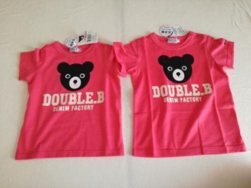 【新品未使用】ミキハウス、DOUBLE.BのTシャツ 80.90