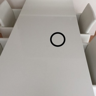 ダイニングテーブル セット 鏡面ホワイト ４人