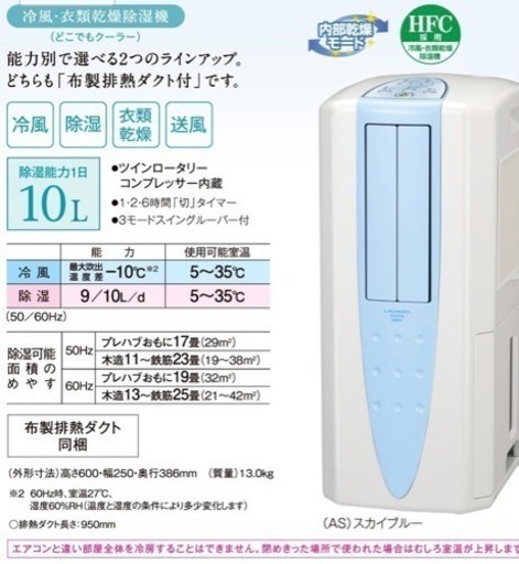 除湿機 使用数回のみ