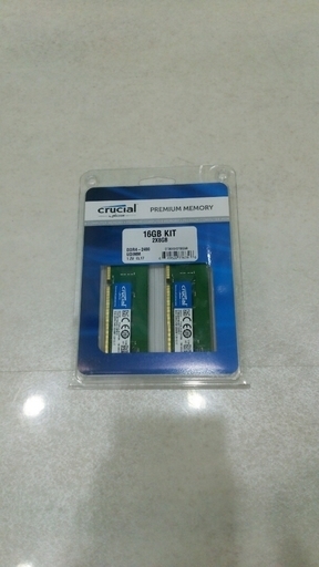 新品 Crucial DDR4-2400(PC4-19200) 8GBx2枚組メモリ 16GBキット CT2K8G4DFS824A