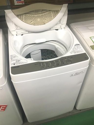 中古 TOSHIBA 5.0kg 全自動洗濯機 AW-5G3