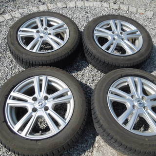 WEDS　15インチ　PCD100　アクア　フィット　ノートなど　スタッドレス付き