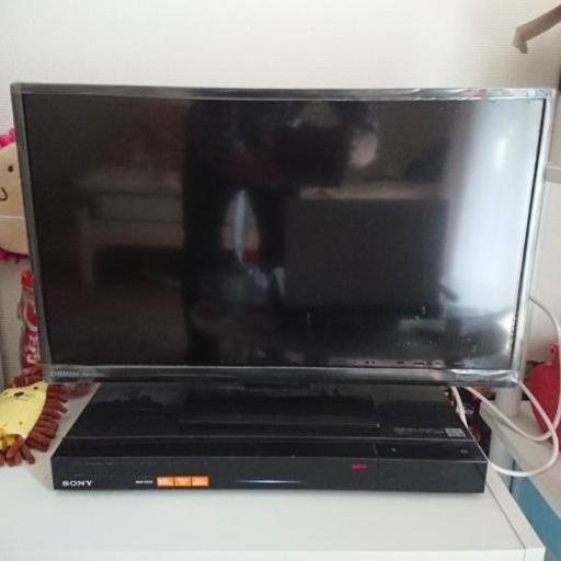 2015年製 sony Blu-ray orion テレビ23v リモコン B-CASカード付き 配線付き