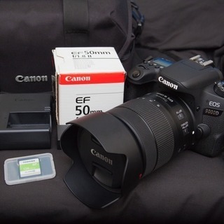 美品！一眼レフcanon9000Dと神レンズ・SDカード・カメラ...
