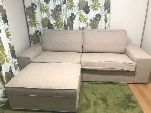 IKEA KIVIK／シーヴィク 3人掛けソファ  オットマン 中古 美品