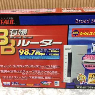 中古　通電確認のみ　バッファロー　高速・優先ブロードバンドルータ...