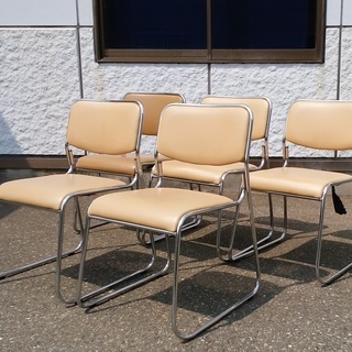 シンプルな椅子 5脚セット 46cm×55cm×77(42.5)...