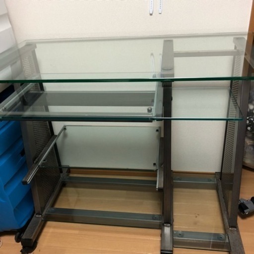 パソコン台 ガラス