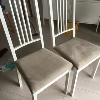 IKEA 椅子 BORJE ダイニングイス ２つセット