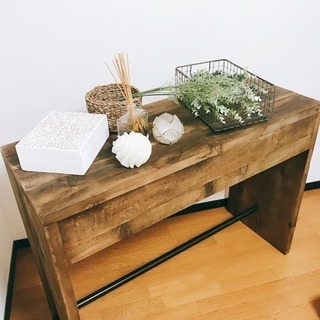 本日受け取り】アンティーク風 カウンターテーブル