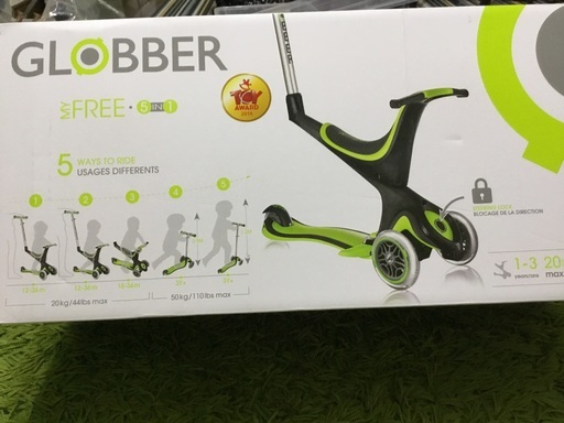 GLOBBER キックスケーター MY FREE SEAT 5 IN 1（GREEN）売ります。